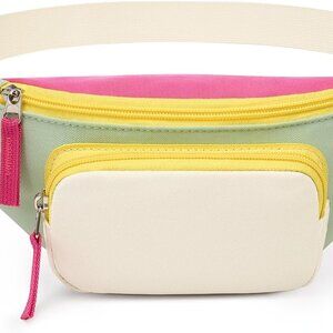 Kids Fanny Waist Pack for Girls and Teens - Colorful, Water-Resistant, Multi-Poc